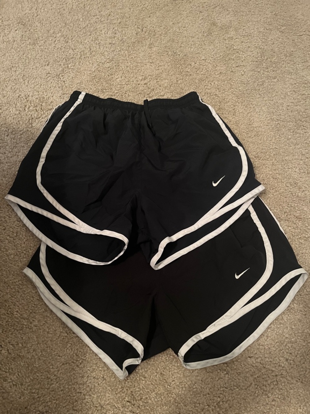 Nike Black Shorts with White Piping - Women's Athletic Duo- XS